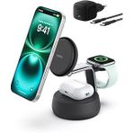 Belkin Ultracharge Magsafe Uyumlu 3’Ü 1 Arada Qi2 25W Kablosuz Şarj Cihazı, Iphone 17, Watch, Airpods, Pixelsnap, Seyahat Masaüstü Standı, 45W