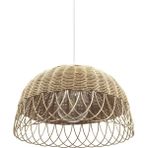 Belkıs Rattan Bambu Rattan Hasır Rafya Jüt ip Makrome Avize 35x22 cm - Bal Köpüğü - 1