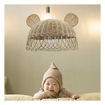 Belkıs Rattan Bambu Rattan Hasır Rafya Jüt Ip Sarkıt Avize 35 cm Tavşan Kulak Çocuk Bebek Odası