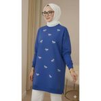 Belkız kadın fiyonk detaylı sweatshirt kadın tesettür tunik