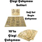 Bella Casa Kids Çizgi Çalışma Setleri,ahşap Oyuncak Seti,eğitici Oyuncak,sağ Sol Beyin Çalışmaları