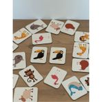 Bella Casa Kids Hayvanlar Eşleme Ahşap Zeka Kartı, Eğitici Oyuncak, Montessori Eğitim Oyuncak, Motor Zeka Oyuncaklar