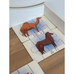 Bella Casa Kids Hayvanlar Öğrenme Eşleme Puzzle Kartı, Puzzle Eğitici Oyuncak, Montessori Eğitim Oyuncak, Motor Zeka Gelişim Oyuncakları