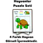 Bella Casa Kids Hayvanlar Puzzle Seti.4 Lü Puzzle Seti,yapboz,eğlenceli Yap Boz Seti