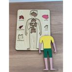 Bella Casa Kids Organlar Ahşap Renkli Puzzle, Ahsap Organlar, Ahsap Insan Vücudu, Montessori Egitici Set, Ahsap Oyun - Renkli - Ahşap