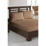 Bella Çift Kişilik 180X200 Cm Lastikli Çarşaf Takımı Kahve