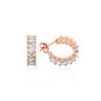 Bella Gloria GP00217 Baget Taşlı Rose Gümüş Küpe