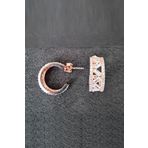 Bella Gloria GP00223 Baget Taşlı Roz Gümüş Küpe