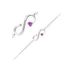 Bella Gloria GPB0024 Ametist Sonsuzda Beraber Pırlanta Bileklik