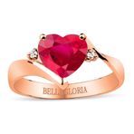 Bella Gloria GPY0044 Kırmızı Kuartz Roz Aşk Yüzüğü