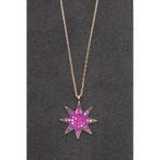 Bella Gloria TGK0094 Kırmızı Yıldız Rose Kadın Gümüş Kolye