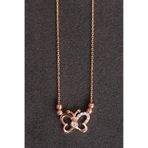 Bella Gloria TGK0154 Kelebek Rose Kadın Gümüş Kolye