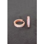 Bella Gloria TGP0075 Çift Sıra Rose Gümüş Küpe