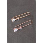 Bella Gloria TGP0113 Pembe Damla Rose Gümüş Küpe