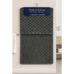 Bella Home 2'li Petek Puffy Klozet Takımı - Yıkanabilir Kaymaz Dot Taban - 60X100 cm 50X60 cm - Yeni Renkler - Antrasit