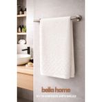 Bella Home 90X150 cm Kısmi Kadife Banyo Havlusu | 1 Adet | %100 Pamuk | Yumuşak Dokulu | Zarif & Konforlu - 90 x 150 cm - Krem