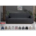 Bella Home Altınkoza Çekyat Stil Strech Koltuk Örtüsü (3+3) - Likralı - Lastikli - Oturma Grubu - Füme
