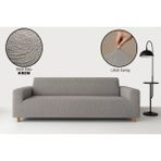 Bella Home Çekyat Strech Su Yolu Koltuk Örtüsü (3+3) - Lastikli - Likralı - Oturma Grubu - Krem