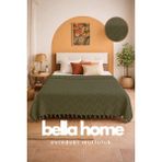 Bella Home Çift Kişilik Elit Jakarlı Pike (Tek Parça) - 200X230 cm - Haki