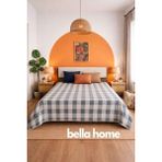 Bella Home Çift Kişilik Moda Jakarlı Tek Pike | 200X230 cm | Modern Tasarım | Yumuşak Dokulu - Lacivert