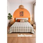 Bella Home Çift Kişilik Moda Jakarlı Tek Pike | 200X230 cm | Modern Tasarım | Yumuşak Dokulu - Mint