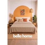 Bella Home Çift Kişilik Natural Tek Pike – 200X230 cm | Doğal Görünümlü | Hafif & Nefes Alabilir - Bej
