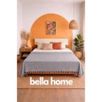 Bella Home Çift Kişilik Natural Tek Pike – 200X230 cm | Doğal Görünümlü | Hafif & Nefes Alabilir - Gri