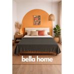 Bella Home Çift Kişilik Natural Tek Pike – 200X230 cm | Doğal Görünümlü | Hafif & Nefes Alabilir - Haki
