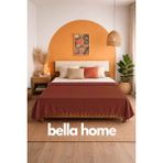 Bella Home Çift Kişilik Natural Tek Pike – 200X230 cm | Doğal Görünümlü | Hafif & Nefes Alabilir - Kiremit