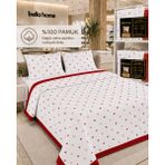 Bella Home Çift Kişilik Pamuk Pike Seti | 200X230 cm | Modern Çerçeve Desenli | Yazlık, Hafif ve Yumuşak Dokulu - Çok Renkli