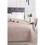 Bella Home Çift Taraflı Tek Kişilik Yatak Örtüsü - 160X220 cm - Pudra - 160 x 220 cm
