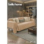 Bella Home Fırça Desenli Polar Koltuk Örtüsü – Yumuşak Dokulu, Sıcak Tutan, Modern Tasarım - 170 x 210 cm - Cappuccino