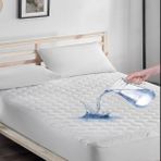 Bella Home Kapitoneli Tek ve Çift Kişilik Sıvı Geçirmez Pamuklu Alez - Beyaz - 100 x 200 cm