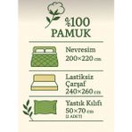 Bella Home Kristal Çift Kişilik Ranforce Nevresim Takımı - 4 Parça - %100 Pamuk - Orijinal Lüks Kutu - 200 x 220 cm - Renkli