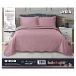 Bella Home Lydia Kadife Yatak Örtüsü Çift Kişilik - Gül Kurusu - 250 x 260 cm