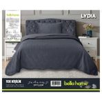 Bella Home Lydia Kadife Yatak Örtüsü Tek Kişilik - Antrasit - 180 x 240 cm