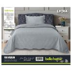 Bella Home Lydia Kadife Yatak Örtüsü Tek Kişilik - Gri - 180 x 240 cm