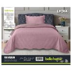 Bella Home Lydia Kadife Yatak Örtüsü Tek Kişilik - Gül Kurusu - 180 x 240 cm