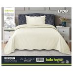 Bella Home Lydia Kadife Yatak Örtüsü Tek Kişilik - Krem - 180 x 240 cm