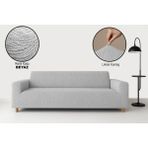 Bella Home Maksi Strech Su Yolu Koltuk Örtüsü (3+3+1+1) - Lastikli - Likralı - Oturma Grubu - Beyaz
