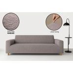 Bella Home Maksi Strech Su Yolu Koltuk Örtüsü (3+3+1+1) - Lastikli - Likralı - Oturma Grubu - Kakao
