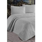 Bella Home Mikrofiber Çift Kişilik Yatak Örtüsü - Gri