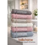 Bella Home Orta Jakarlı El & Yüz Havlusu | 50X90 cm | 6 Adet | %100 Pamuk | Şık & Kullanışlı | Yumuşak ve Emici - Çok Renkli - 50 x 90 cm