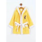 Bella Home Palyaço Nakışlı Kapüşonlu Çocuk Bornozu - %100 Cotton - Orijinal Kutulu - 12 - 13 Yaş - Sarı
