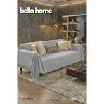 Bella Home Pötikare Polarlı Koltuk Örtüsü - Yumuşak Dokulu & Modern Tasarım - 170 x 210 cm - Gri