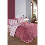 Bella Home Relax Soft Çift Taraflı Pamuklu Uyku Seti 4 Parça Çift Kişilik Yorgan Takımı - Gül Kurusu