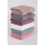 Bella Home Sarra 50x90 Midye Renkli El Havlusu - 6 Adet - %100 Cotton