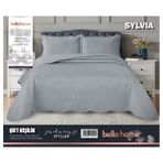 Bella Home Sylvia Yatak Örtüsü Çift Kişilik - Gri - 250 x 260 cm
