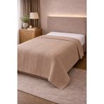 Bella Home Tek Kişilik Pamuklu Petek Pike | 160X220 cm | Hafif & Nefes Alabilir | Yazlık ve Konforlu - Vizon