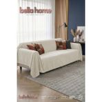 Bella Home Wellsoft Süngerli Koltuk Örtüsü – Yumuşak Dokulu, Kaymaz Taban - 170 x 210 cm - Krem